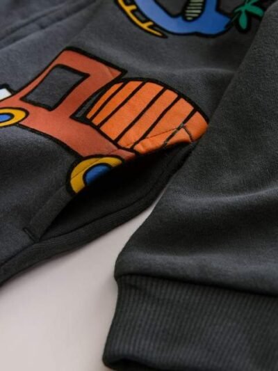 Navy Zip Through Hoodie