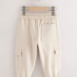 Ecru Soft Touch Jersey Utility Joggers