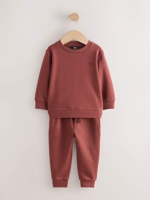 Burgundy Red Logo Sweatshirt And Joggers Set