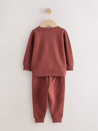 Burgundy Red Logo Sweatshirt And Joggers Set