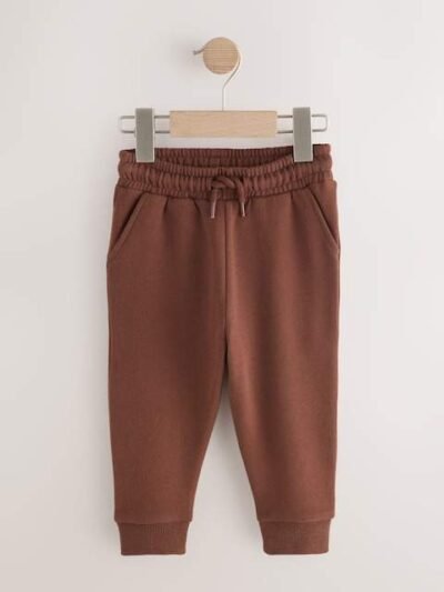 Khaki Green/ Rust Brown/ Ecru Soft Touch Joggers 3 Pack