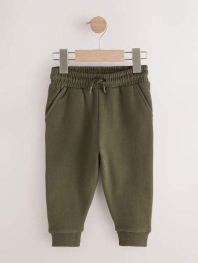 Khaki Green/ Rust Brown/ Ecru Soft Touch Joggers 3 Pack