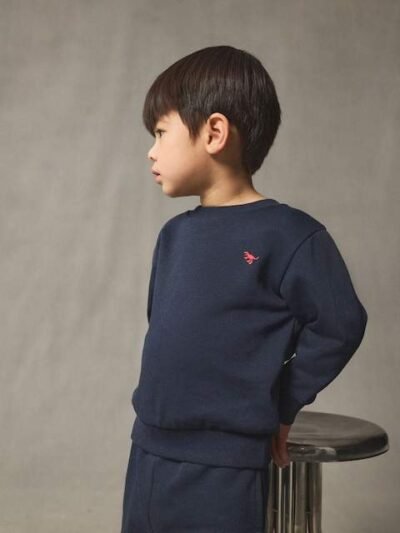 Navy Blue Logo Sweatshirt And Joggers Set