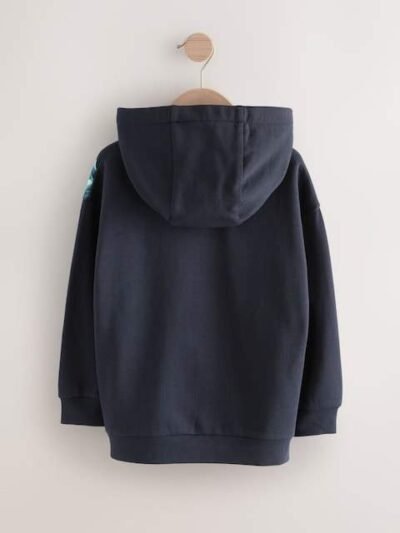 Navy Controller Older Boys Graphic Print Hoodie