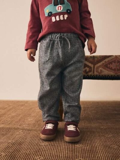 Grey Pull On Smart Trousers