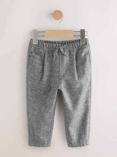 Grey Pull On Smart Trousers