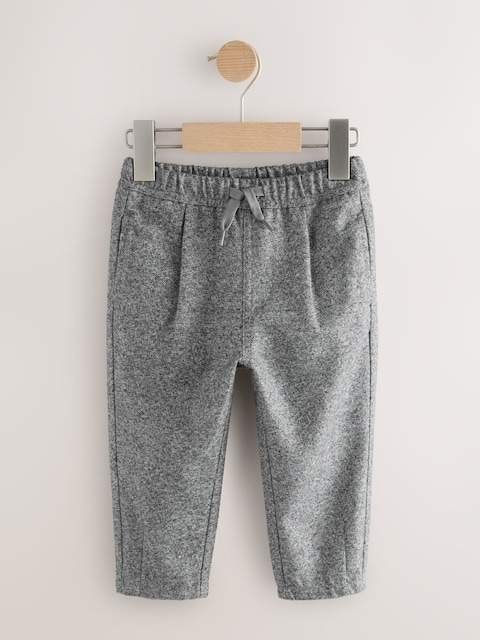 Grey Pull On Smart Trousers