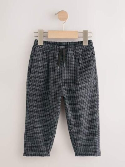 Black/Grey Pull On Smart Trousers