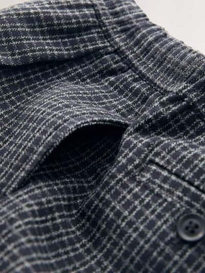 Black/Grey Pull On Smart Trousers