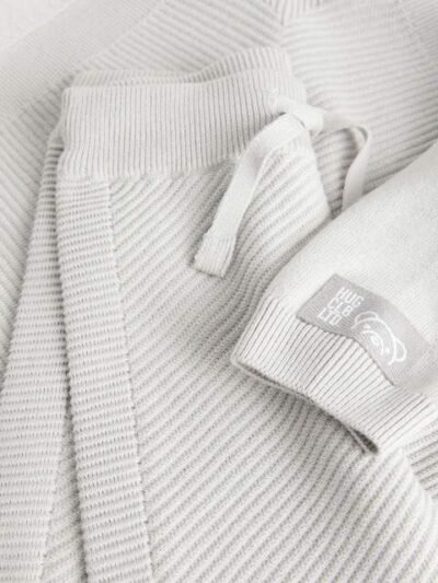 Light Grey Knitted Hoodie and Jogger Set