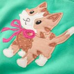 Green Cat Crew Neck Sweatshirt