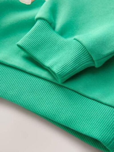 Green Cat Crew Neck Sweatshirt