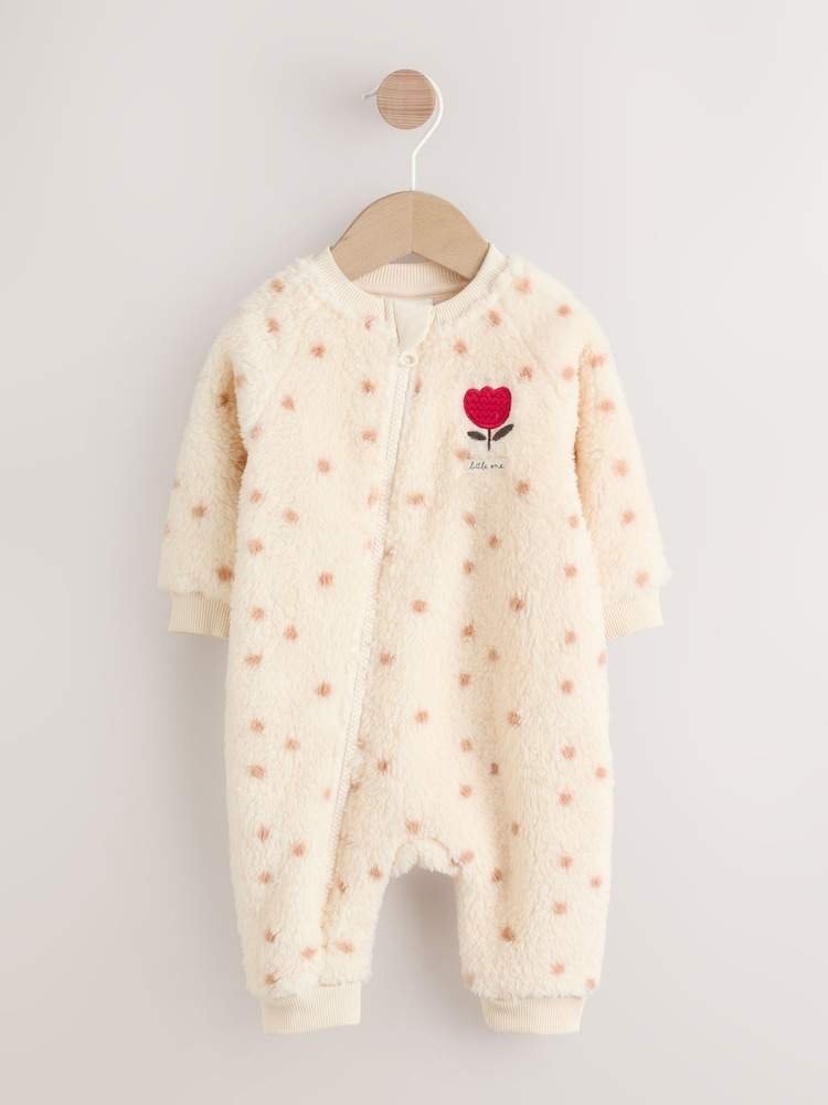 Spot Heavyweight Fleece Baby Sleepsuit