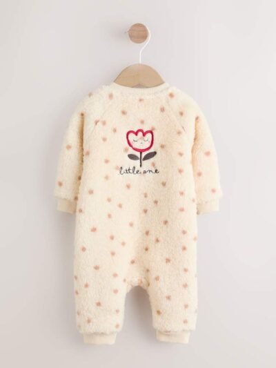 Spot Heavyweight Fleece Baby Sleepsuit