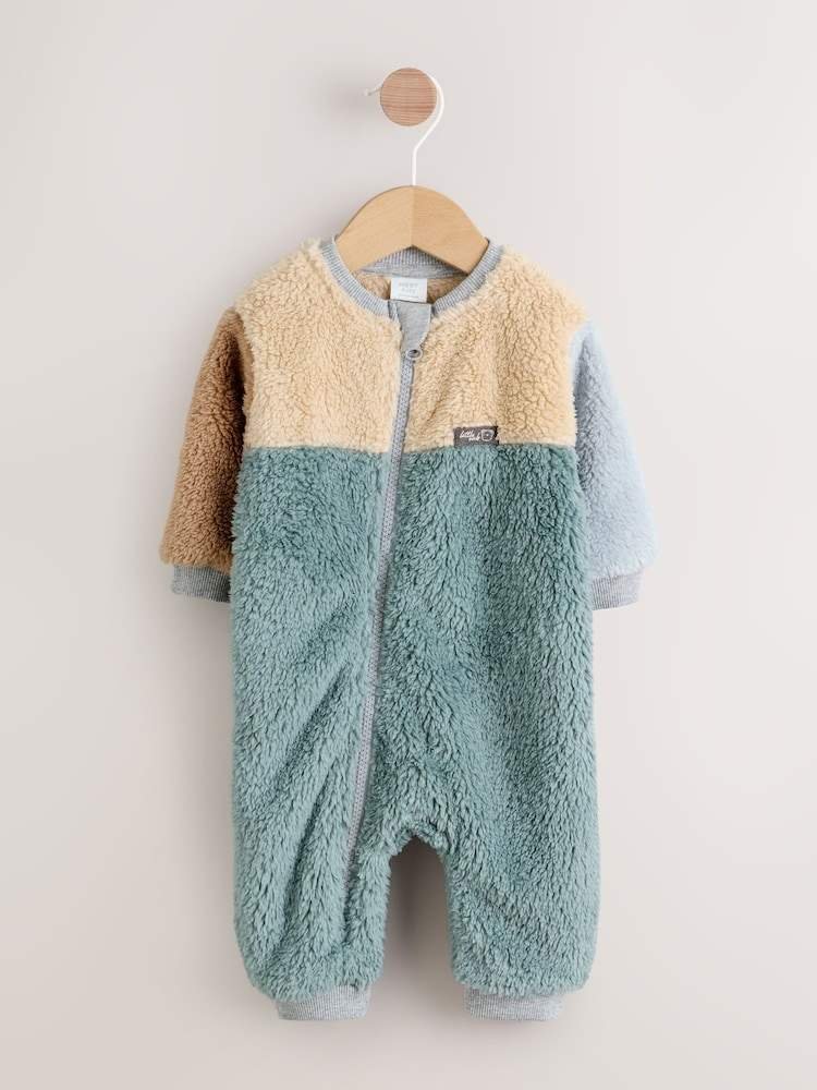 Minerals Colour Blocked Fleece Sleepsuit