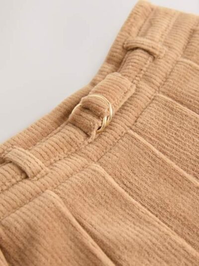 Camel Brown Cord Skirt