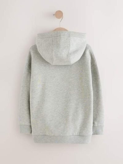 Grey Embroidery Controller Older Boys Graphic Print Hoodie