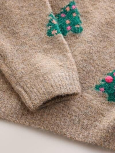 Oatmeal Christmas Tree Jumper