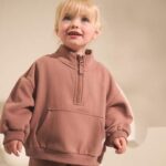 Mocha Brown Quarter Zip Sweatshirt