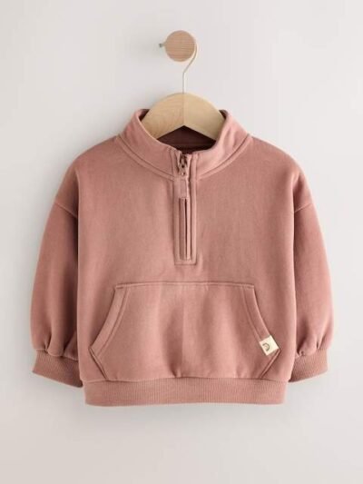 Mocha Brown Quarter Zip Sweatshirt