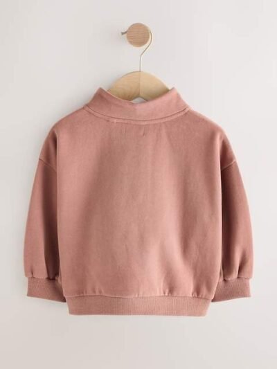 Mocha Brown Quarter Zip Sweatshirt