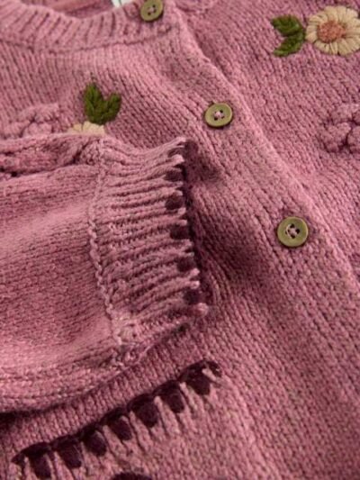 Pink Floral Print Cardigan