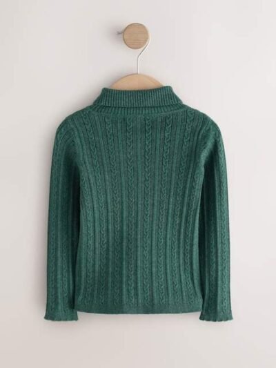 Dark Green Roll Neck Jumper