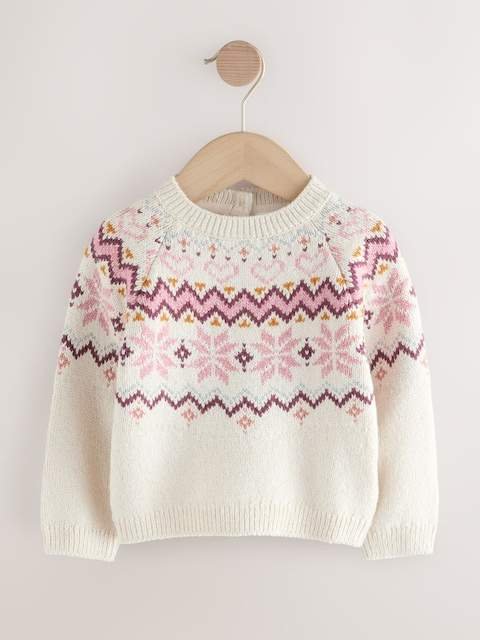 Ecru Christmas Fairisle Jumper