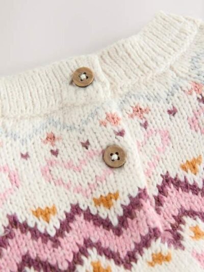 Ecru Christmas Fairisle Jumper