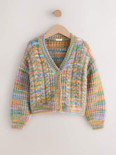 Rainbow Cable Knitted Cardigan