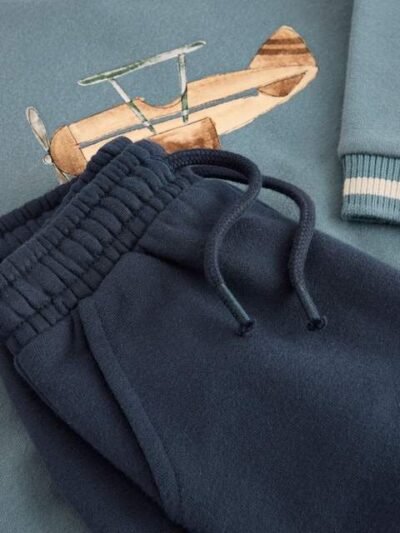 Blue Plane Single Sweatshirt and Joggers Set