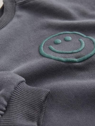 Black/Brown Single Sweatshirt And Stripe Joggers Set