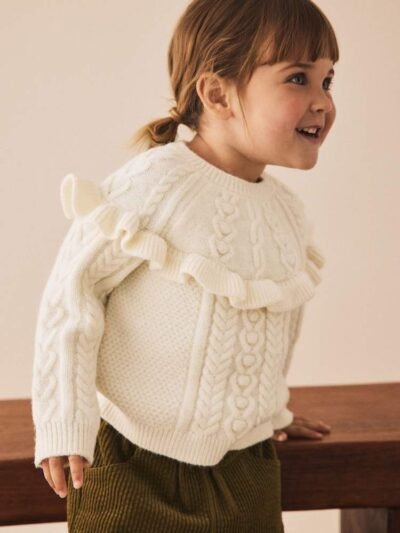 Ecru Cable Knitted Jumper