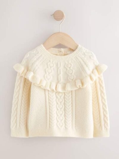 Ecru Cable Knitted Jumper