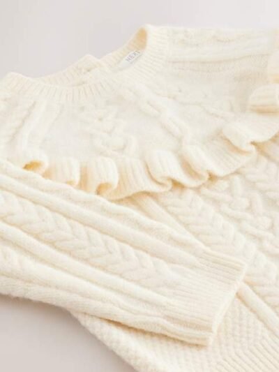 Ecru Cable Knitted Jumper