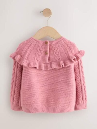 Pink Cable Knitted Jumper