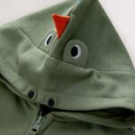 Khaki Green Zip Through Hoodie