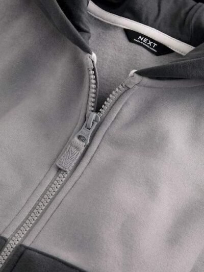 Grey Zip Through Hoodie