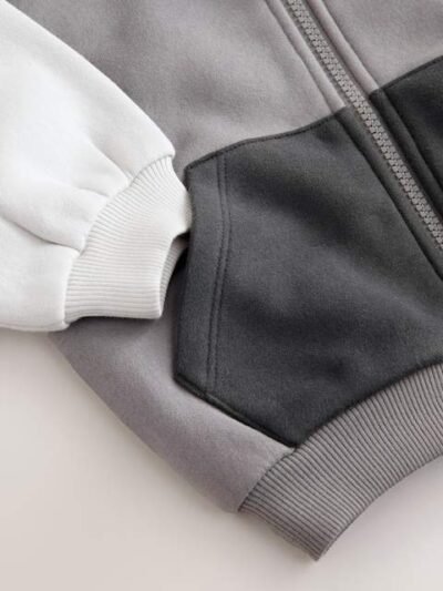 Grey Zip Through Hoodie