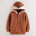 Orange Zip Through Hoodie