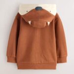 Orange Zip Through Hoodie