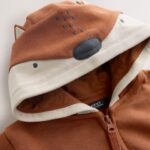 Orange Zip Through Hoodie