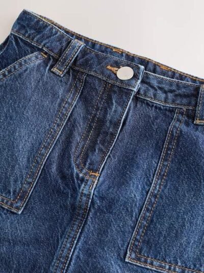 Dark Blue Denim Skirt