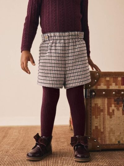 Berry Check Skort and Tights
