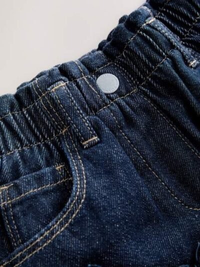 Blue Denim Denim Bow Shorts and Tights