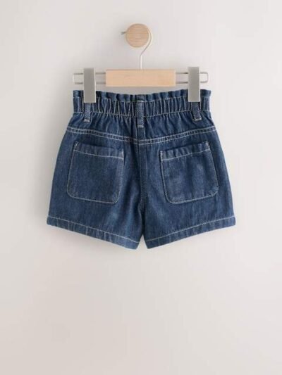 Blue Denim Denim Bow Shorts and Tights