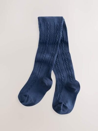 Red Tartan Bow Skirt with Navy Tights