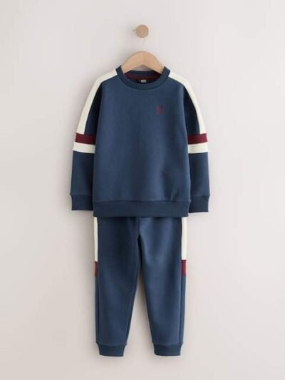 Navy Colourblock Crew Set