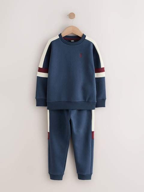 Navy Colourblock Crew Set