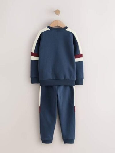 Navy Colourblock Crew Set